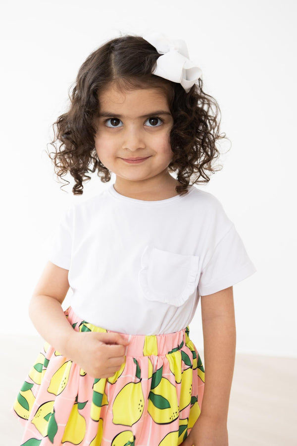 white-ruffle-pocket-tee Mila &  Rose - Sophia's Style-White Ruffle Pocket Tee-6-12M--1